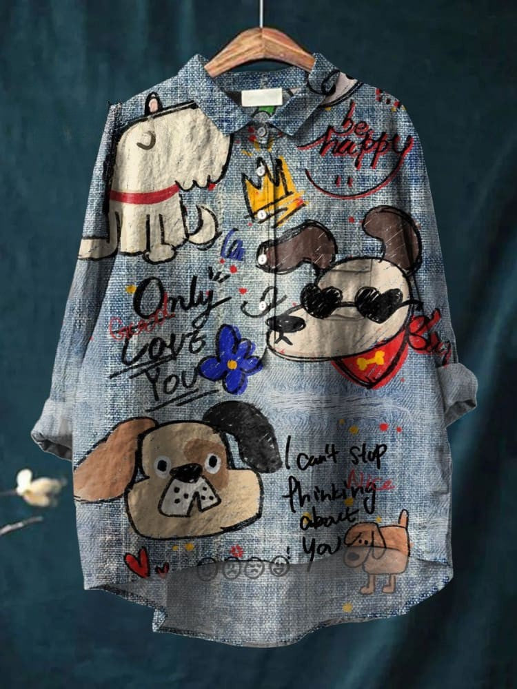 Maisie – Blouse met Graffitiprint