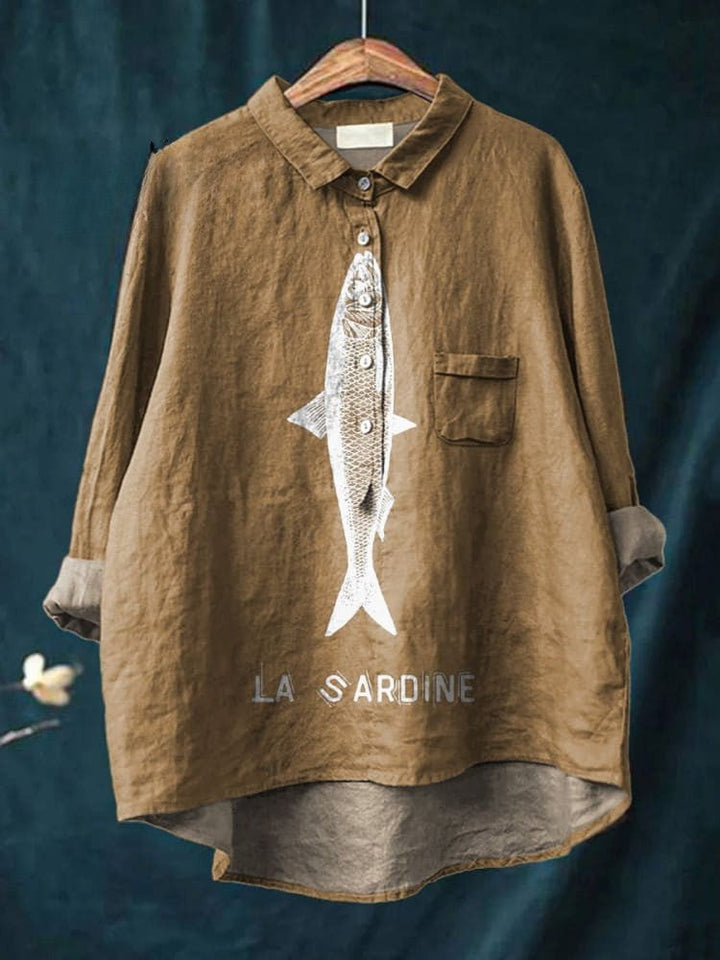 Sabine – Bedrukte La Sardine Blouse