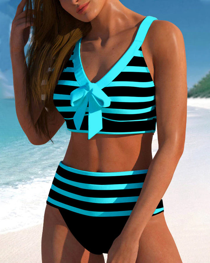 Emmas® | Gestreepte bikini met hoge taille