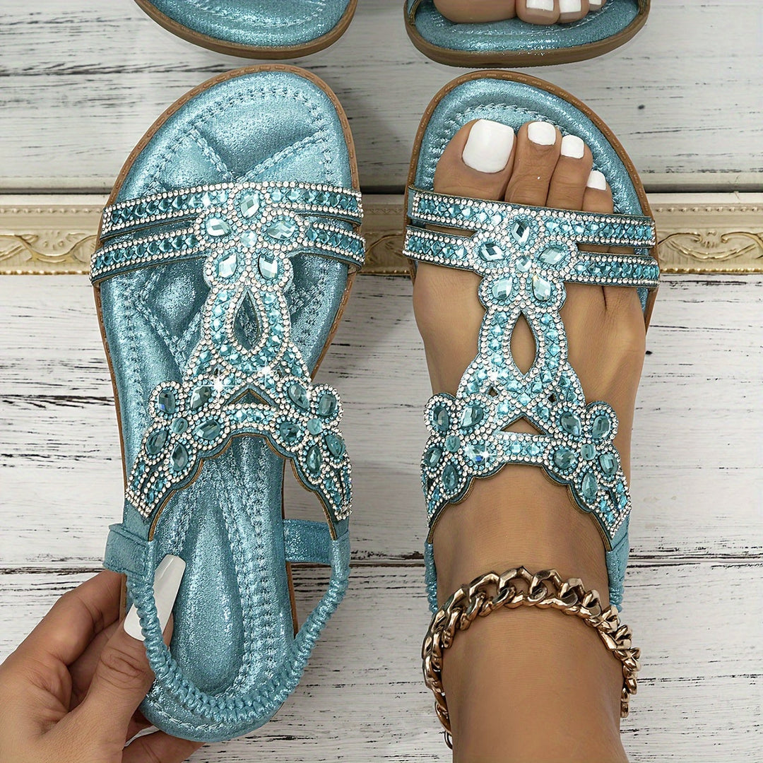 Indira - Sprankelende Slingback Sandalen met Strass-steentjes
