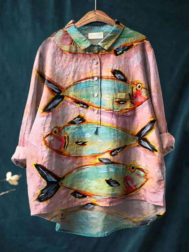 Nardia – Abstracte Vis Blouse