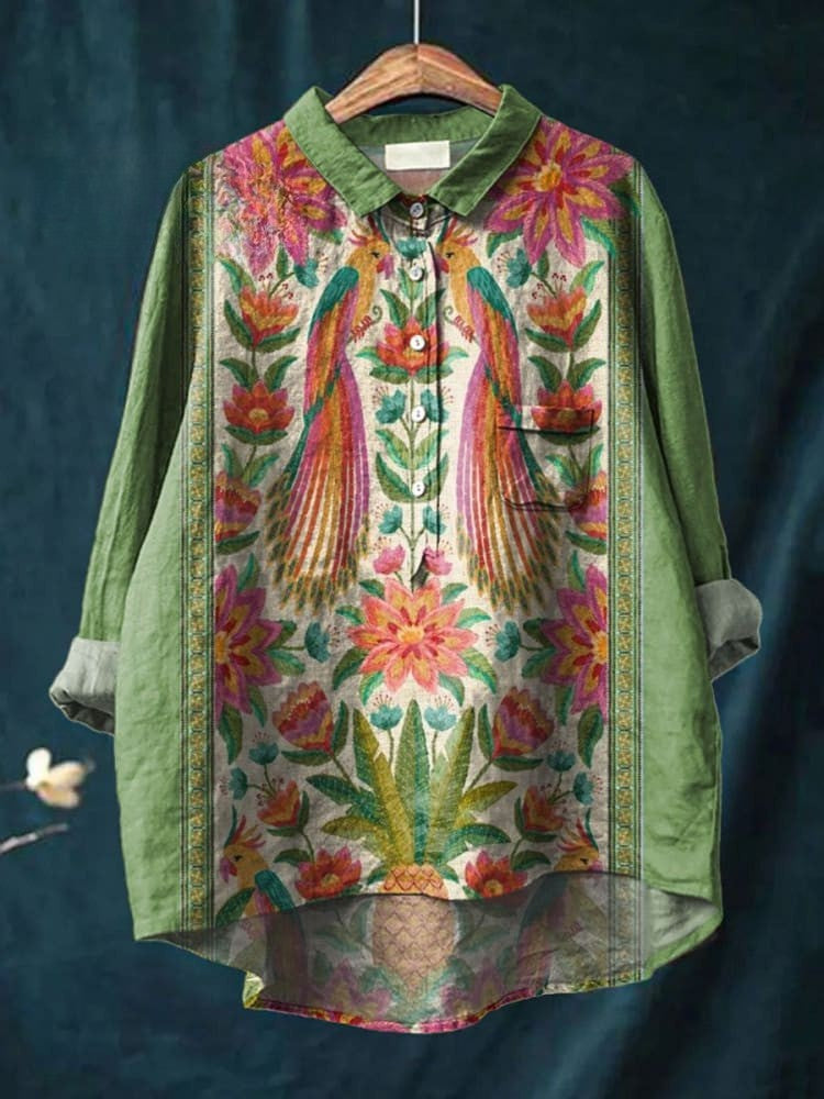 Paloma – Tropisch Bedrukte Blouse