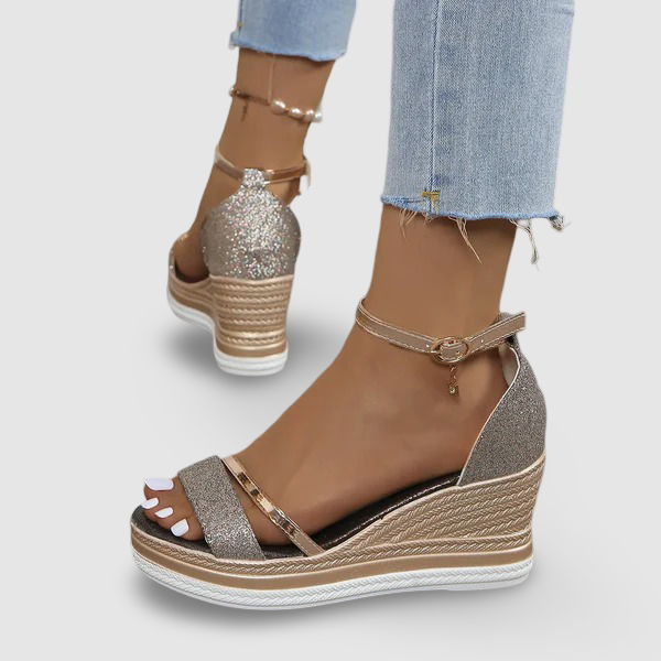 Maren – Comfortabele Platformsleehak Sandalen