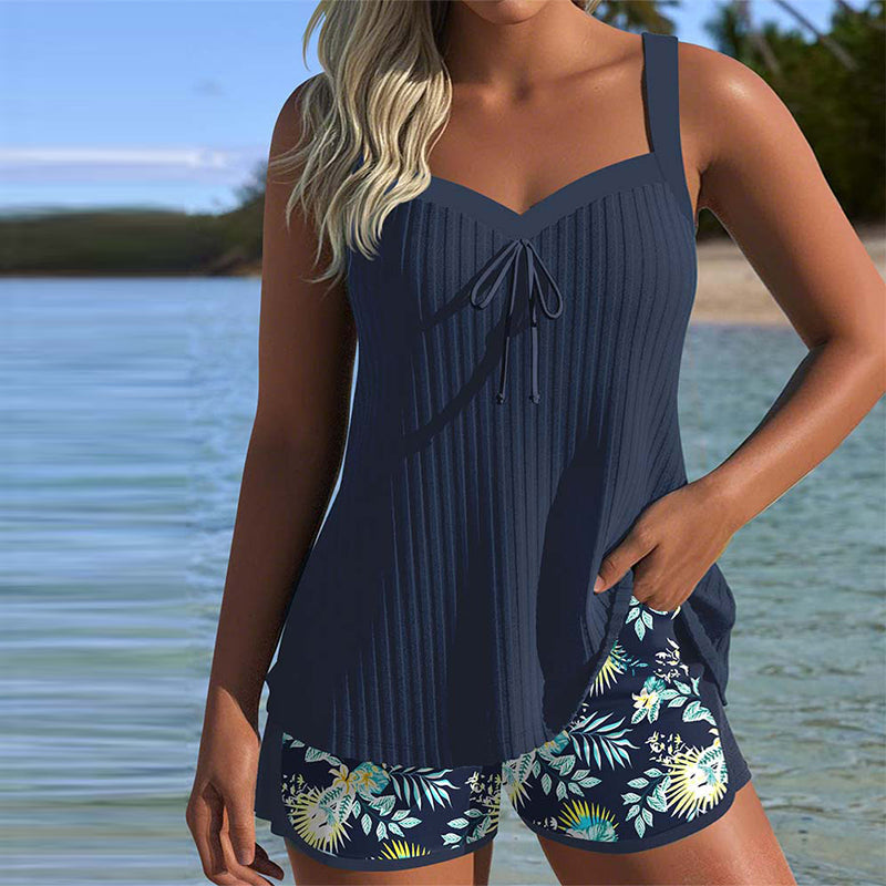 Emmas® | Tankini Gestreept met Tweedelig Strandbroekje