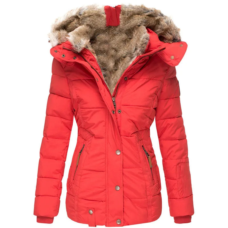 Alida - Warme Winterjas met Bont