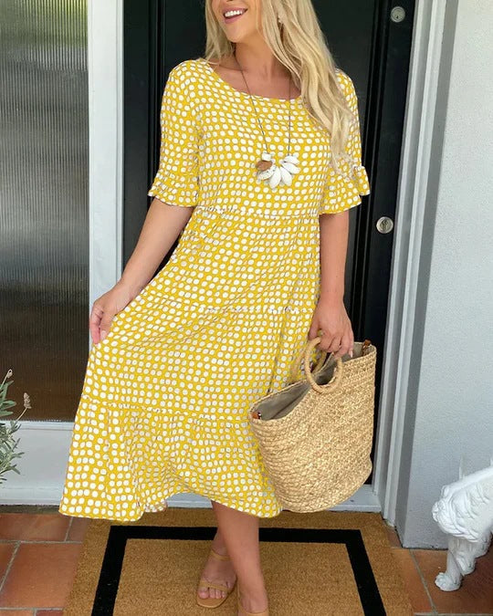 Liesbeth - Relaxed Tiered Midi Jurk
