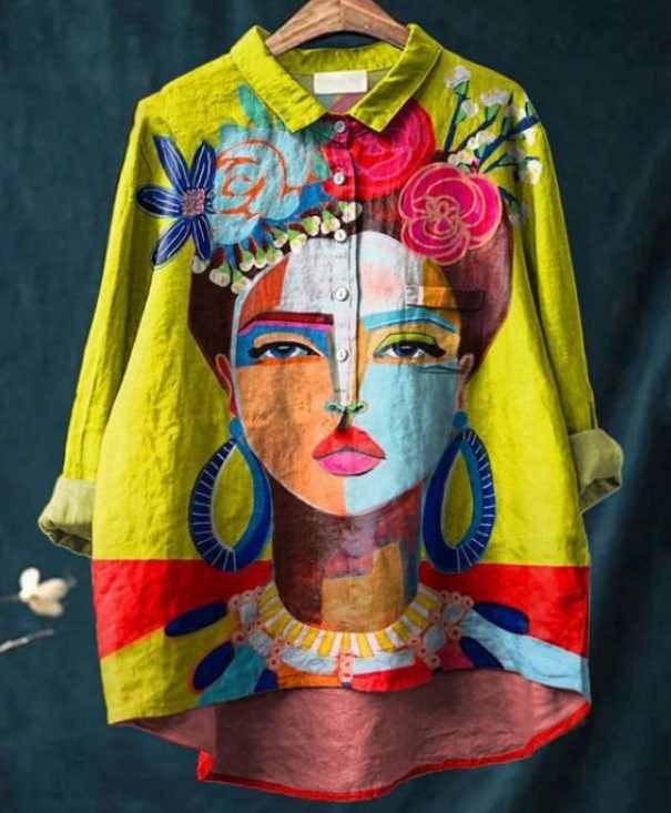 Frina – Artistieke Queen Blouse