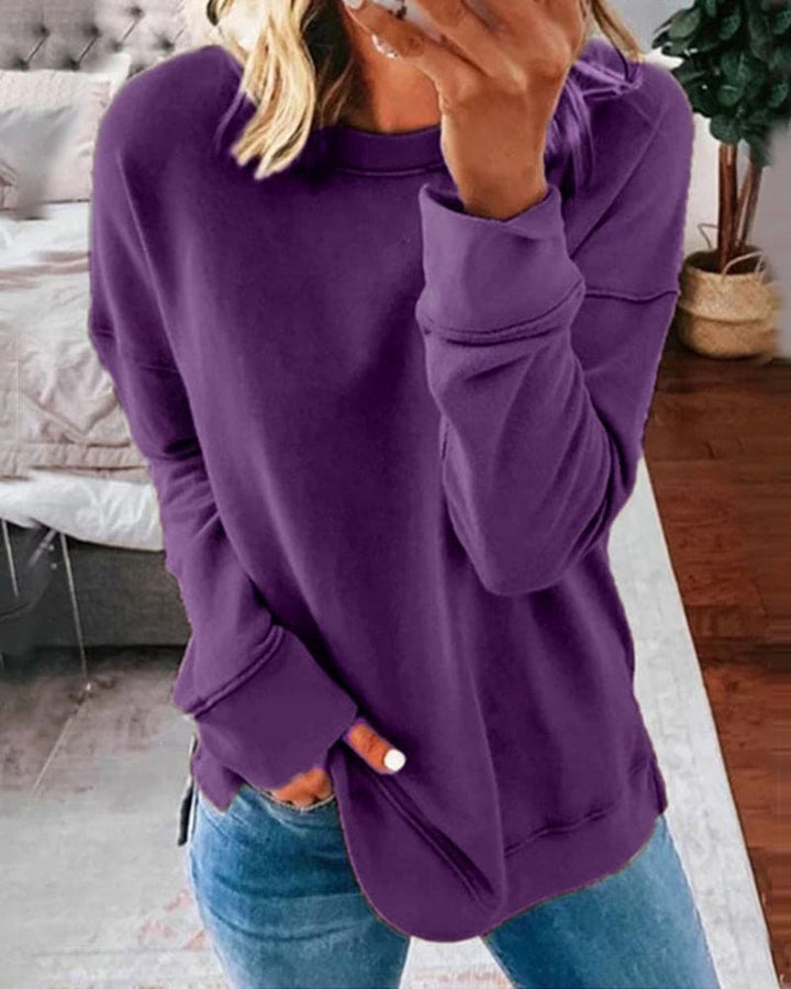 Elizabeth – Moeiteloze Stijl met een Effen Kleur Trui
