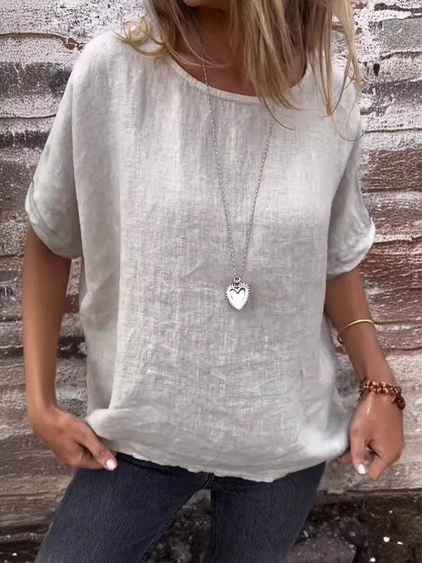 Aviva – Casual O-hals Losvallende Top