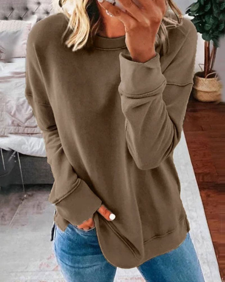 Elizabeth – Moeiteloze Stijl met een Effen Kleur Trui