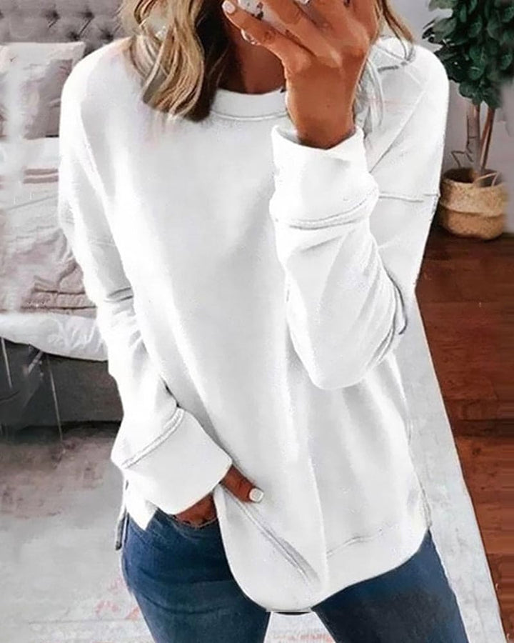 Elizabeth – Moeiteloze Stijl met een Effen Kleur Trui