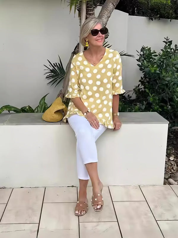 Eline - Stijlvolle V-hals Blouse