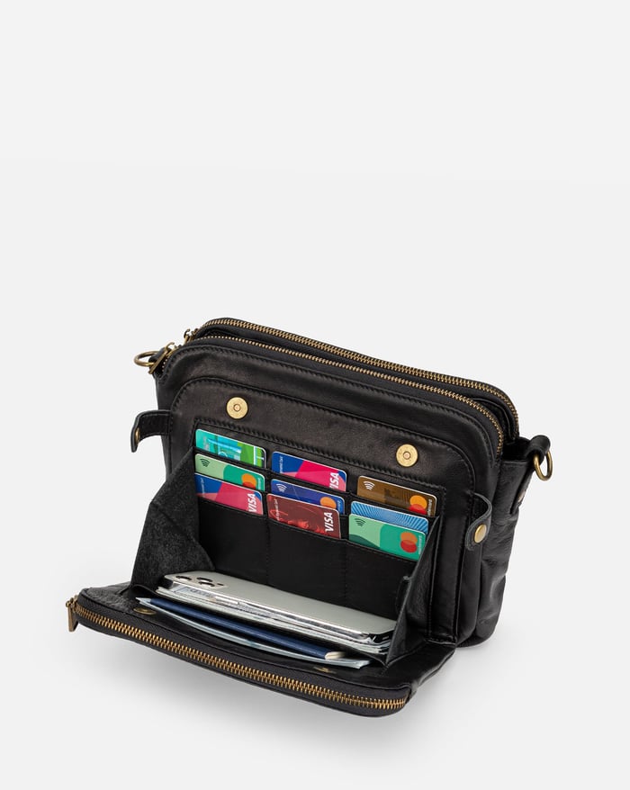 Jovie - Strakke Crossbodytas met Drie Lagen
