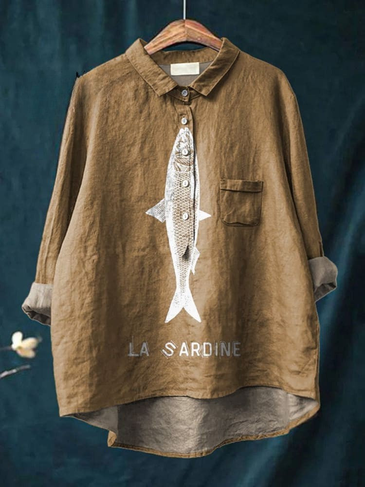 Sabine – Bedrukte La Sardine Blouse
