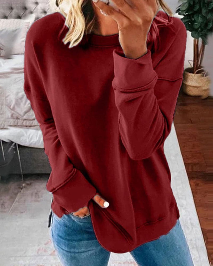 Elizabeth – Moeiteloze Stijl met een Effen Kleur Trui