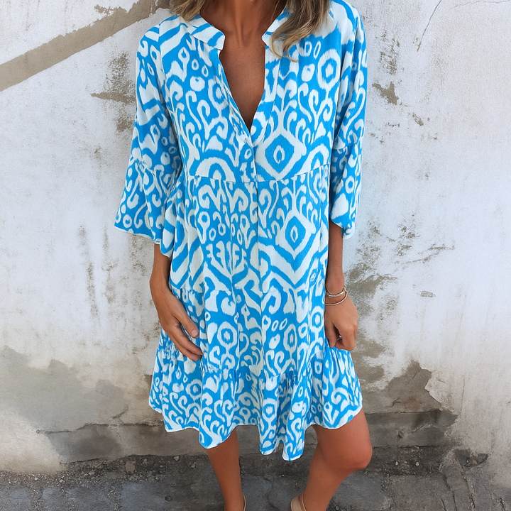 Lianne - Elegante Midi-jurk Met V-Hals