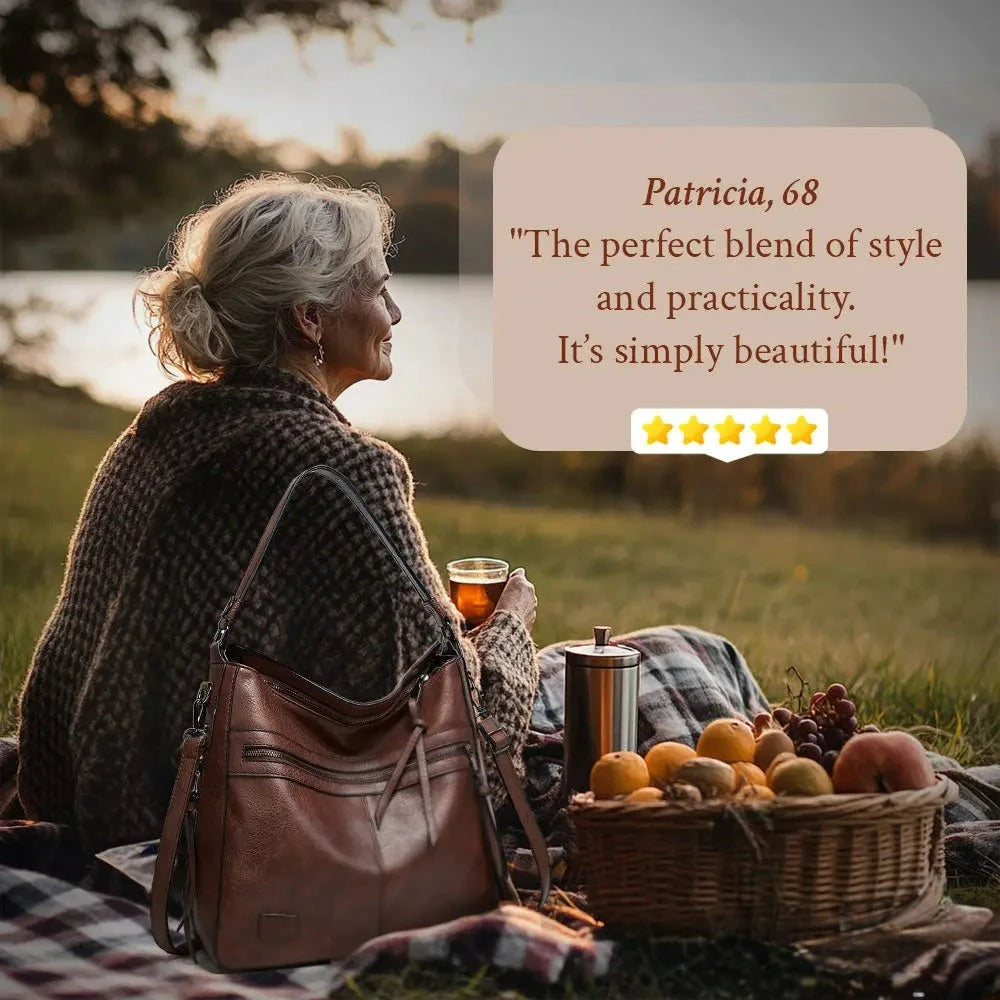 Rose – Luxe Leren Schoudertassen voor Reizen