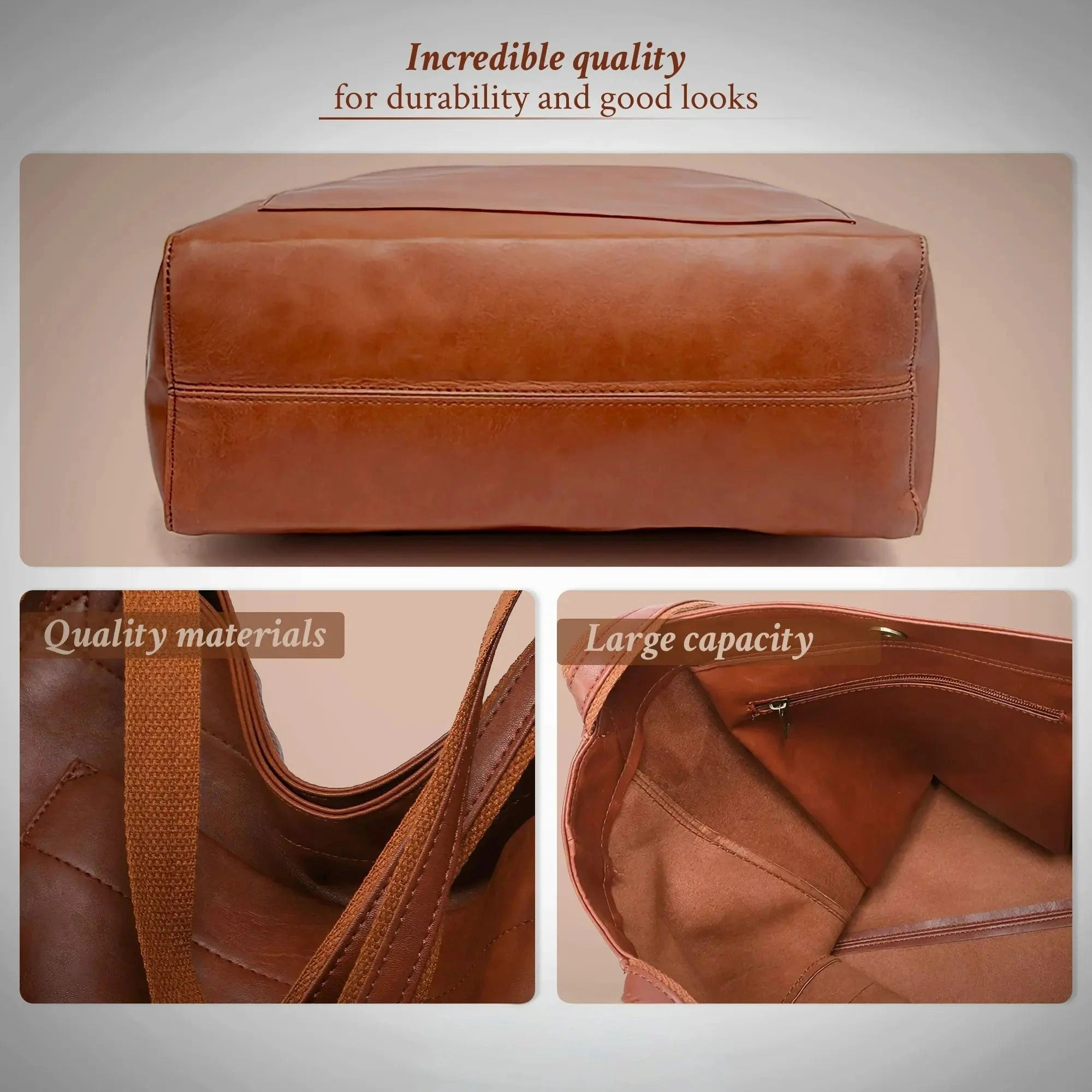 Hannah – Chique Retro Schoudertas met Grote Inhoud