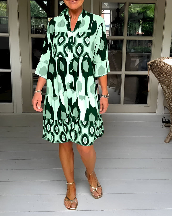 Mia - Midi Jurk Met Knopen
