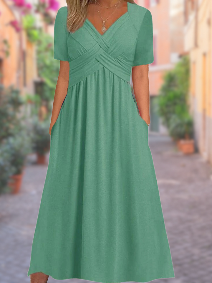 Isra - Comfortabele Zomerjurk met V-hals