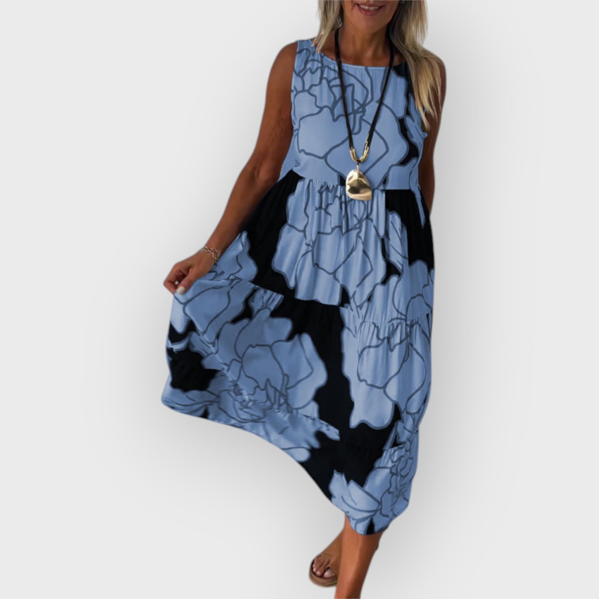 Aveline- Off-Shoulder Jurk met Bloemenprint