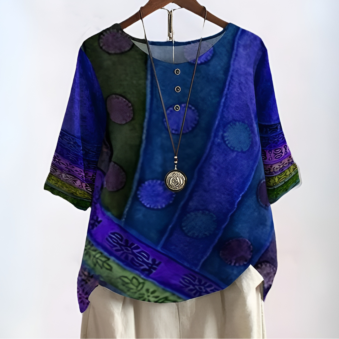 Demi – Casual Moeiteloze Stijl Ruimvallende Boho Blouse