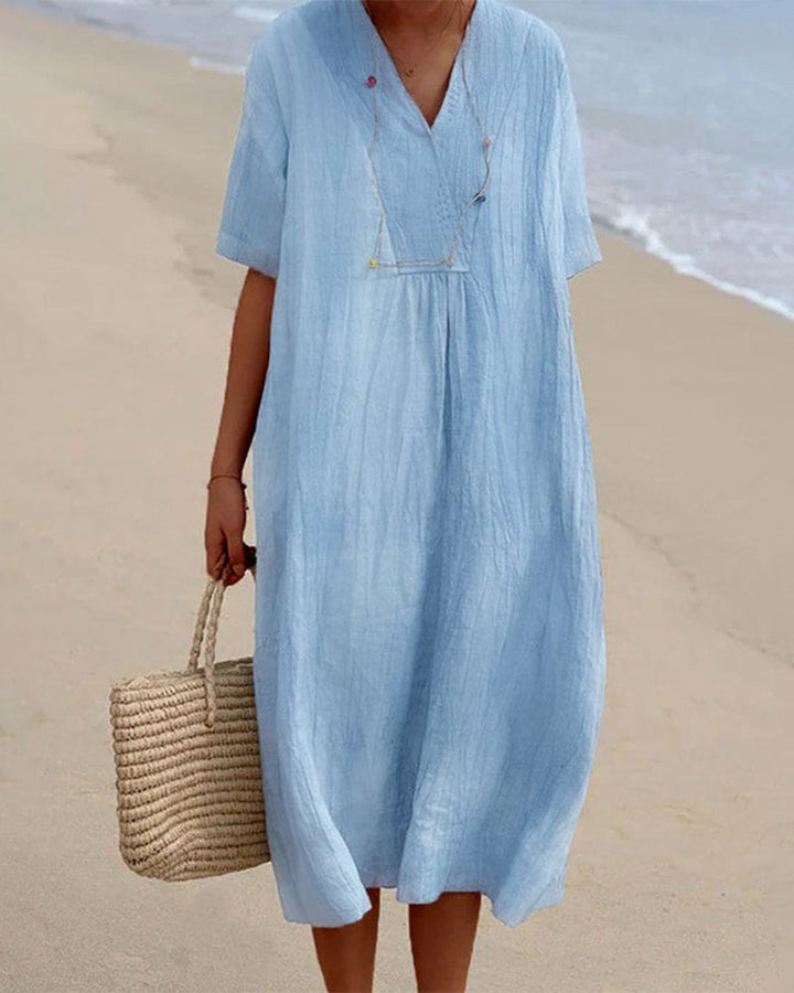 Thalassa – Relaxte V-hals Jurk