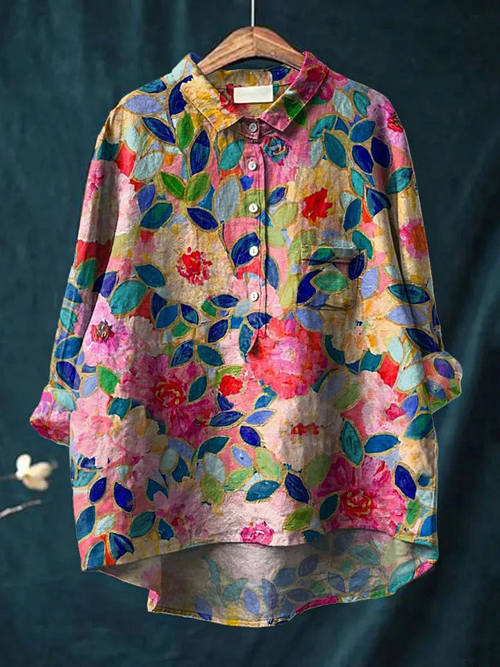 Quinley – Chic Speelse Bedrukte Blouse