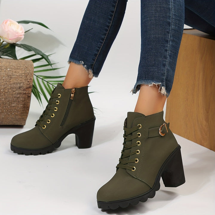 Yael - Luxe Veterschoenen met Hak