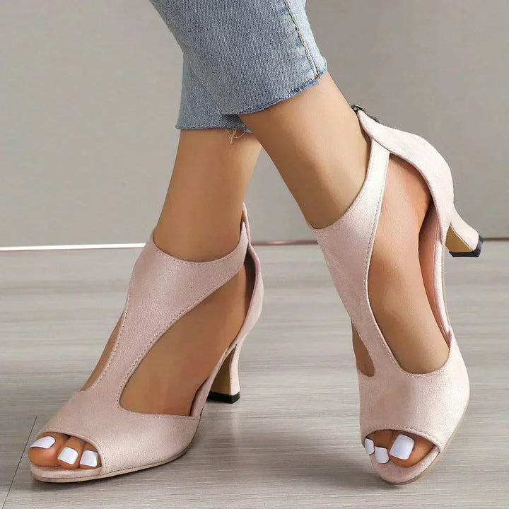 Bella - Chique Stiletto Sandalen met Rits aan de Achterkant