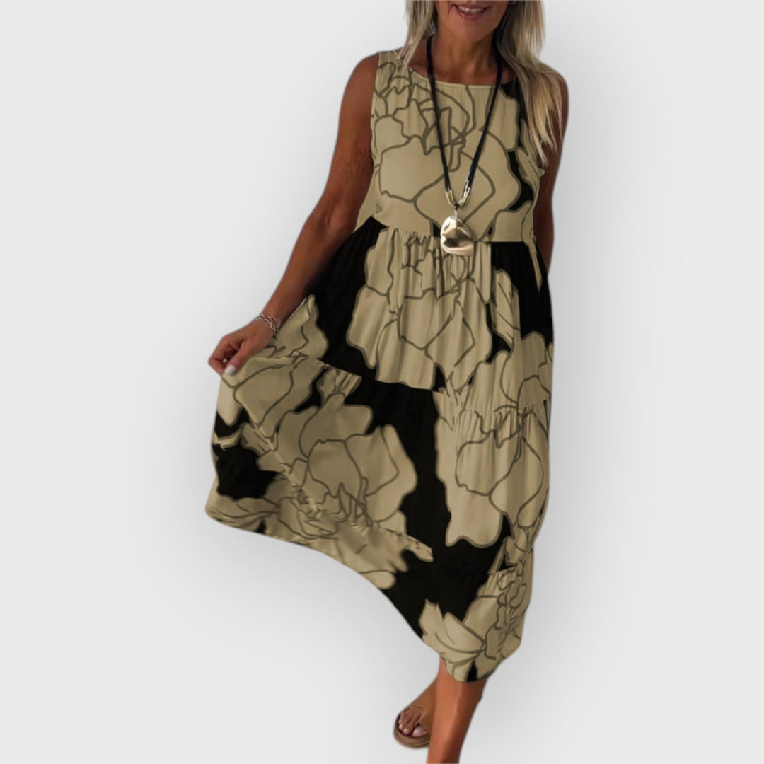 Aveline- Off-Shoulder Jurk met Bloemenprint