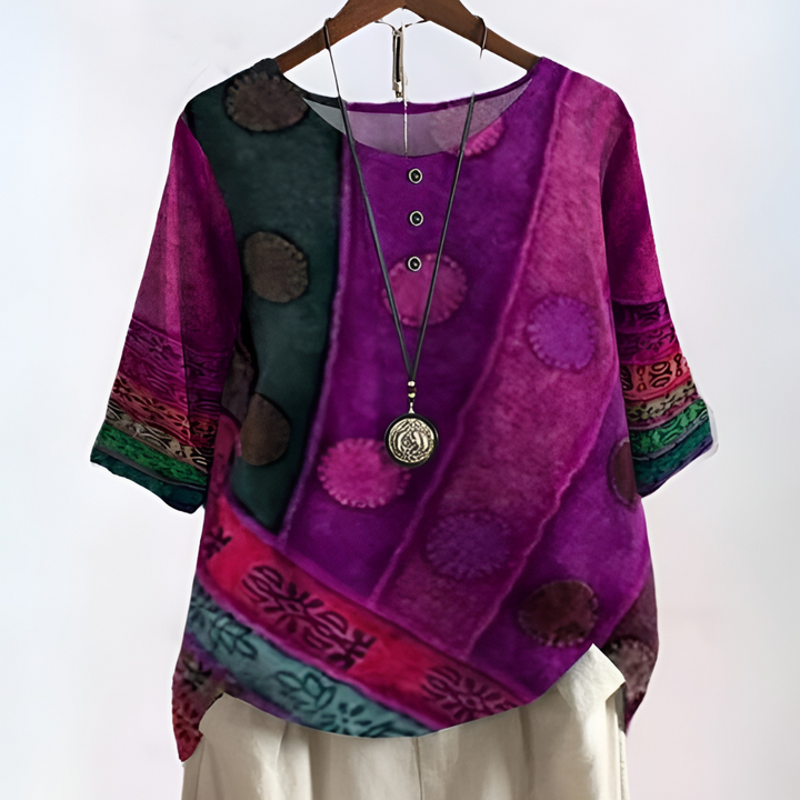 Demi – Casual Moeiteloze Stijl Ruimvallende Boho Blouse