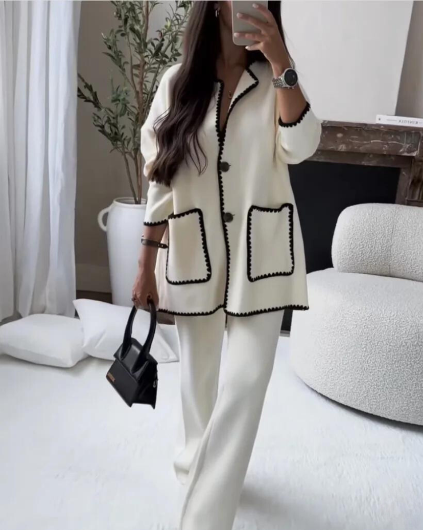 Seraphina - Ensemble Set met Contrasterende Boorden