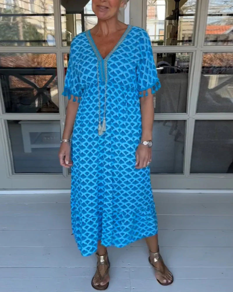 Jelly – Versierde Jurk met V-Hals