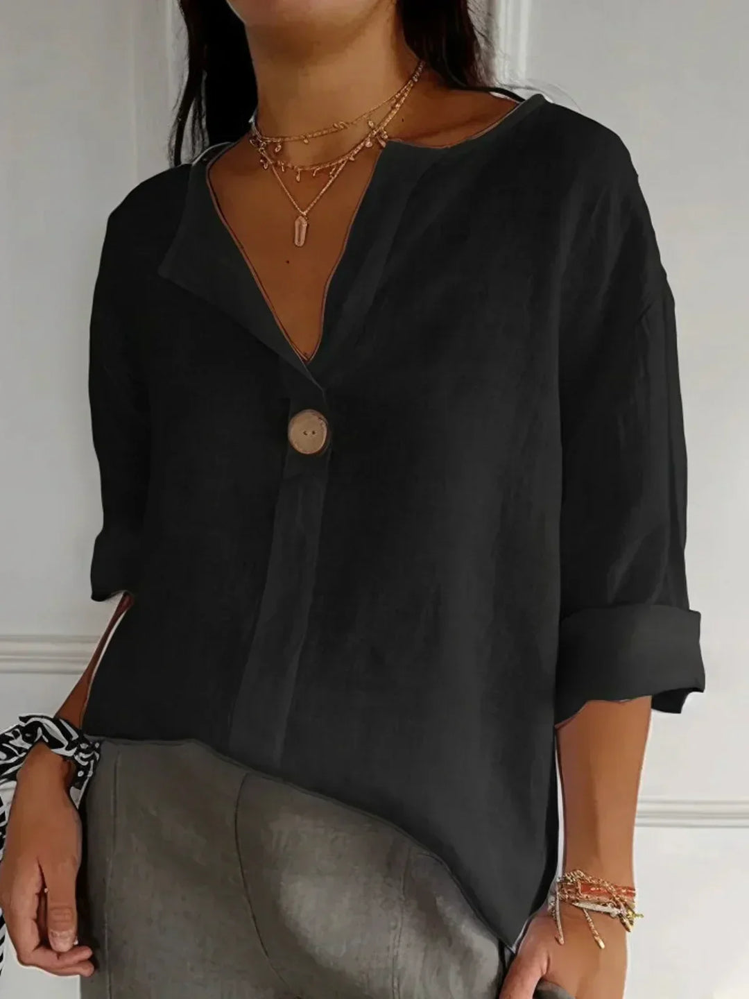 Jessa - Casual V-Hals Blouse