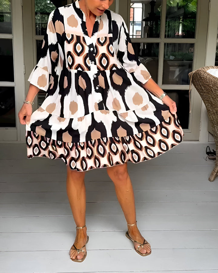 Mia - Midi Jurk Met Knopen