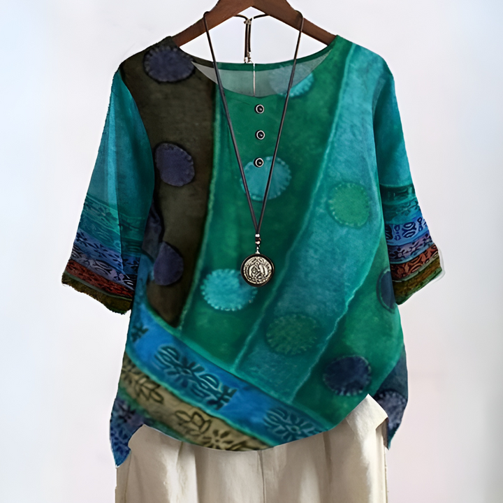 Demi – Casual Moeiteloze Stijl Ruimvallende Boho Blouse