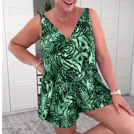 Marit - Mouwloze Print Strandjurk