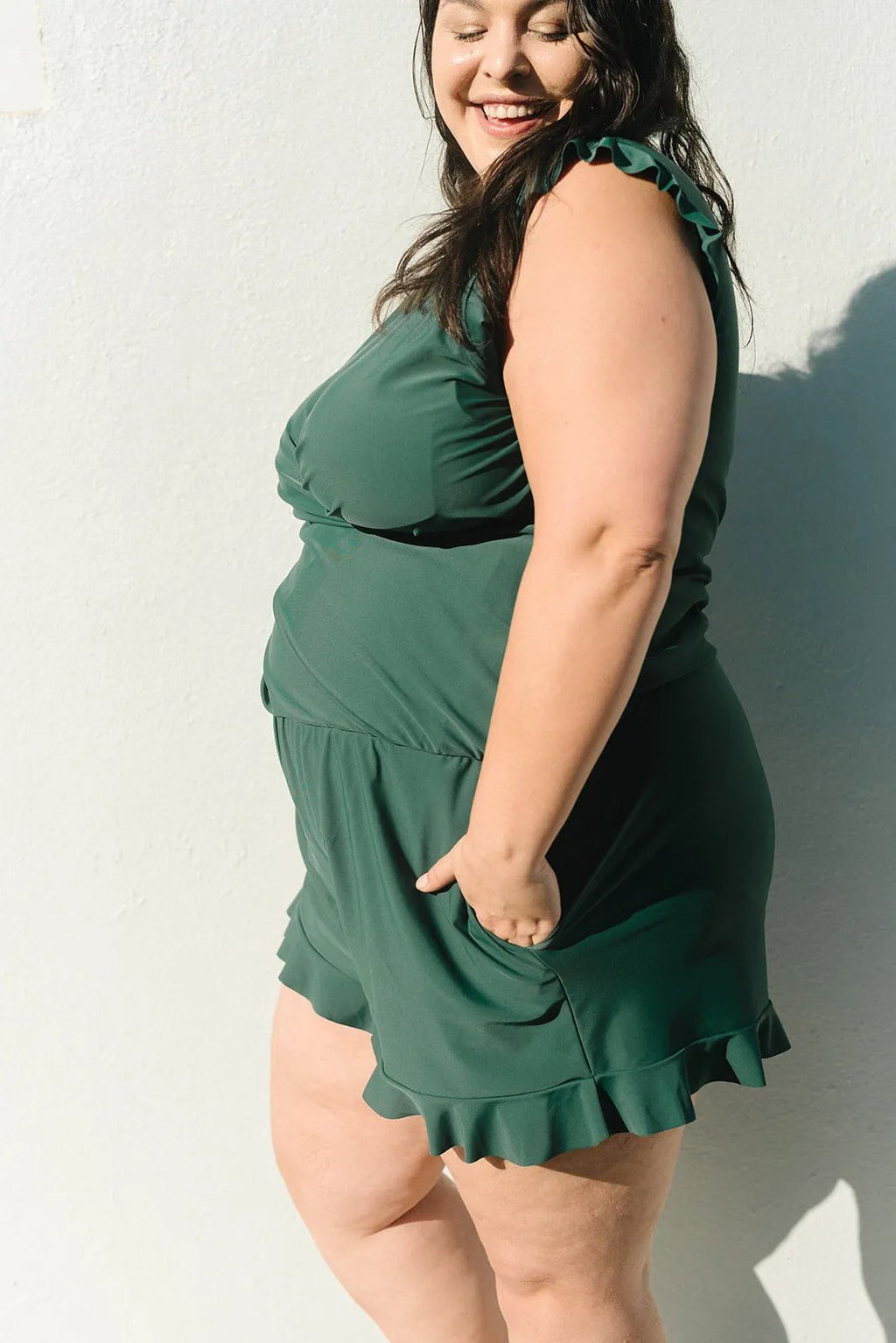 Sanne - Badpak Met Volants & Borstondersteuning