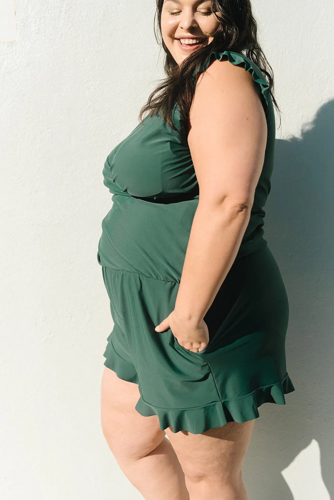 Sanne - Badpak Met Volants & Borstondersteuning