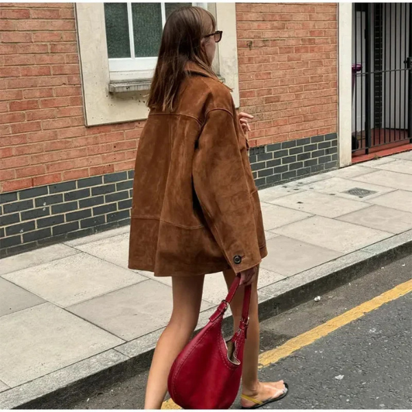 Laluna - Suede Statement Coat