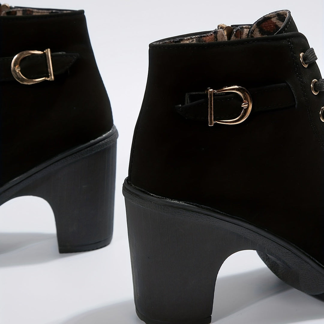 Yael - Luxe Veterschoenen met Hak