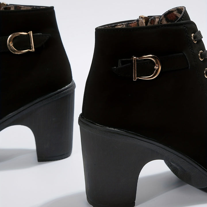 Yael - Luxe Veterschoenen met Hak