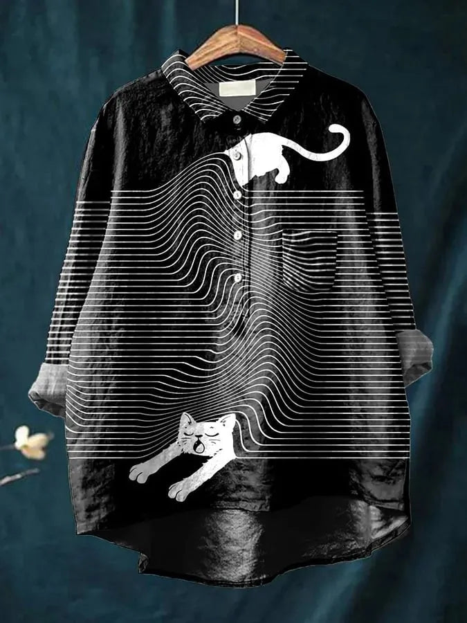 Quinley – Chic Speelse Bedrukte Blouse