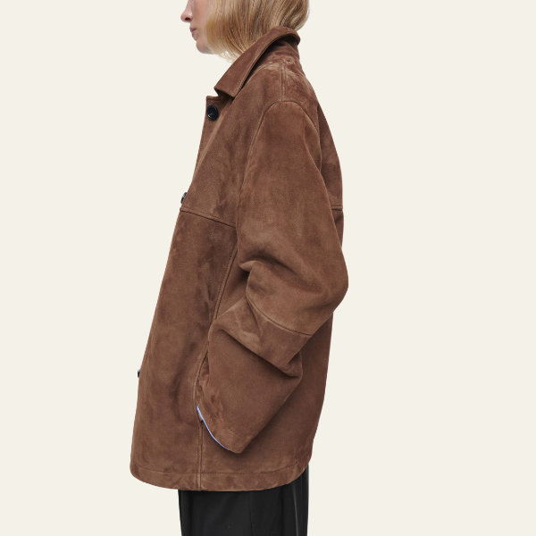 Laluna - Collared Suede Jacket