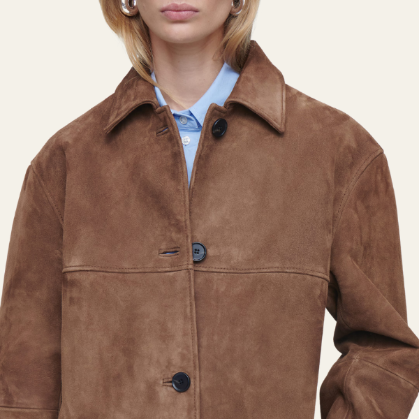 Laluna - Collared Suede Jacket