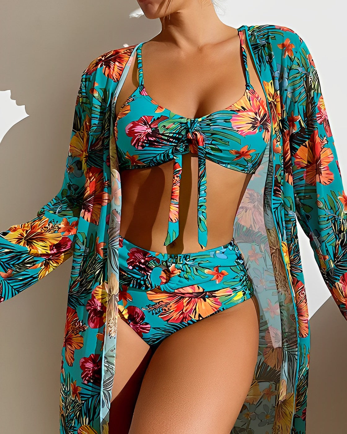 Isla - Tropisch Print Bikini Set met Cover-Up