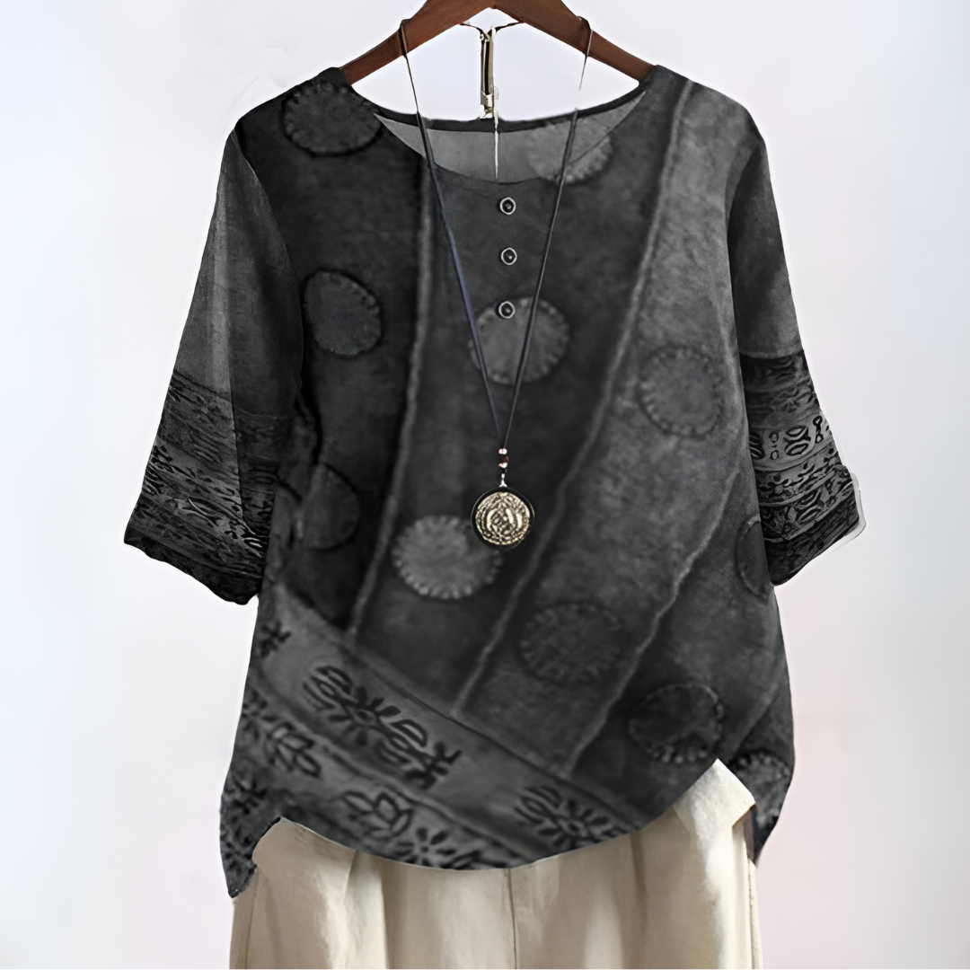 Demi – Casual Moeiteloze Stijl Ruimvallende Boho Blouse