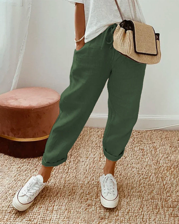 Lucy – Stijlvolle Lichtgewicht Linnen Broek