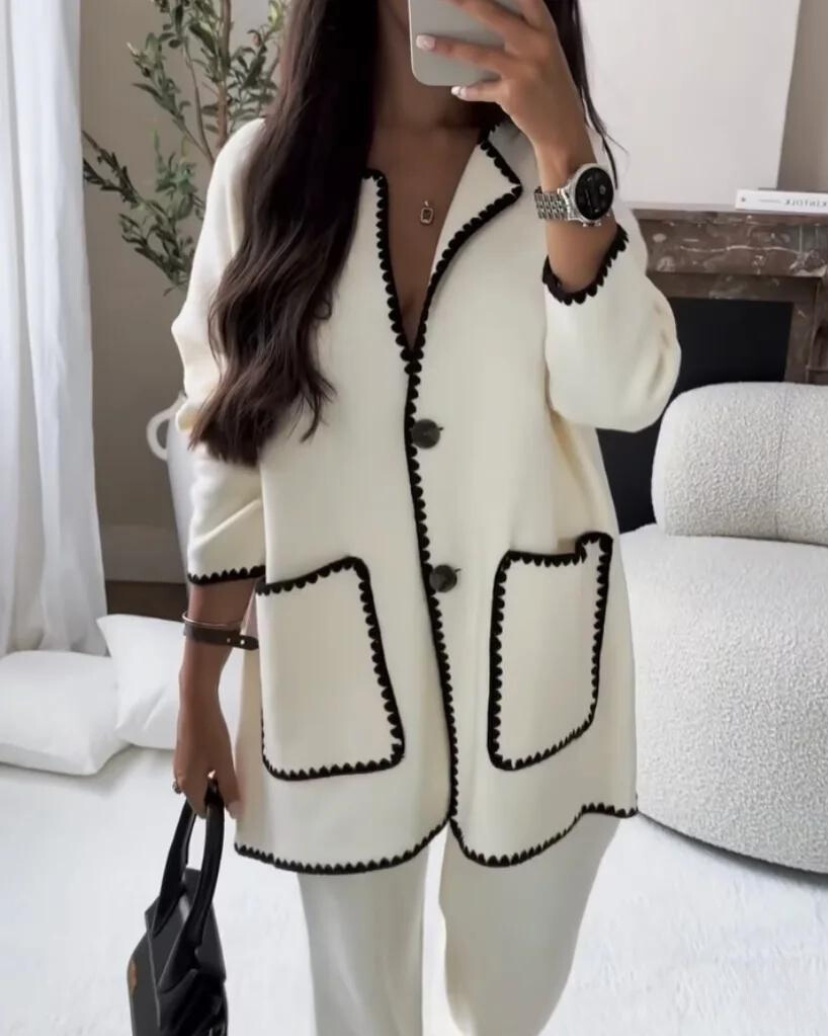 Seraphina - Ensemble Set met Contrasterende Boorden